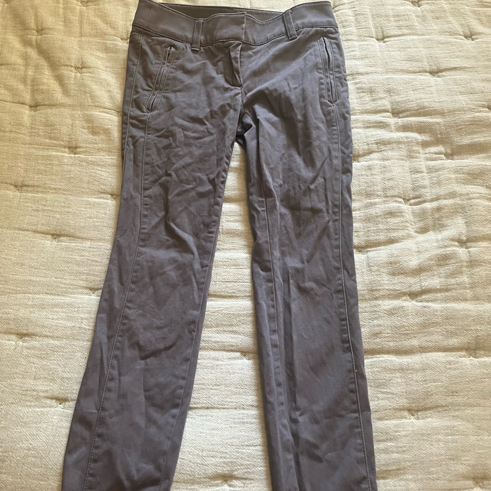 LOFT Women's Gray Straight Leg Pants